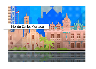 Illustration of the Monte Carlo skyline.  Monaco.